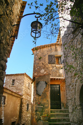 Backstreets of Eze, a medievel village, in the Alpes-Maritimes department in southeastern France.