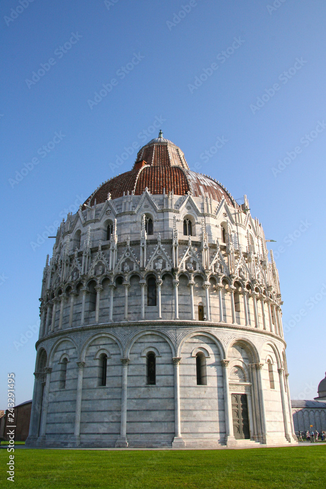 Baptistry of St. John, Pisa, Tuscany, Italy.