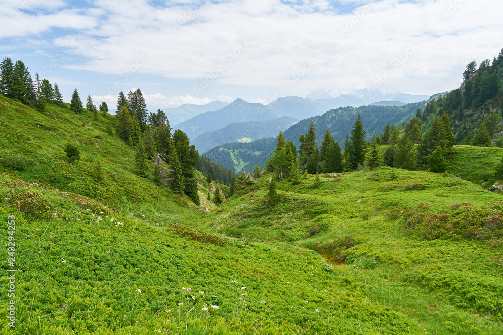 Berg Tal Landschaft in den Alpen