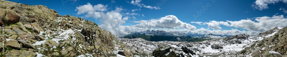Panorama Landschaft mit Alpen Gebirge