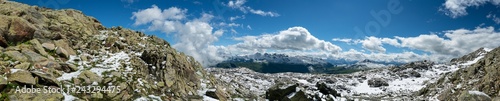 Panorama Landschaft mit Alpen Gebirge