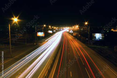 night highway freezelight lights © epovdima