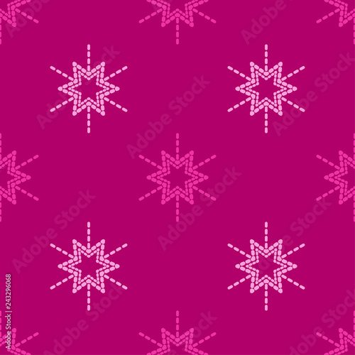 Seamless pattern with decorative stars. Stars consisting of points. Can be used for wallpaper, textile, invitation card, wrapping, web page background.