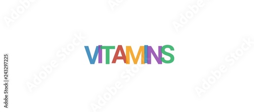 Vitamins word concept
