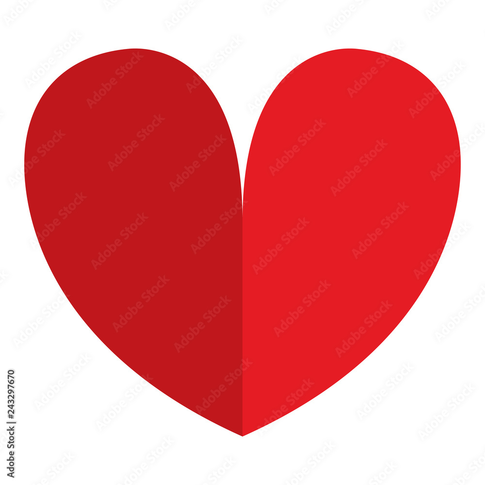 Red heart icon isolated on white background Red heart icon isolated on white background