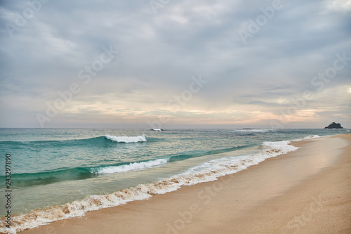 Midigama Beach. Sunset in the Indian ocean. Midigama  Sri Lanka