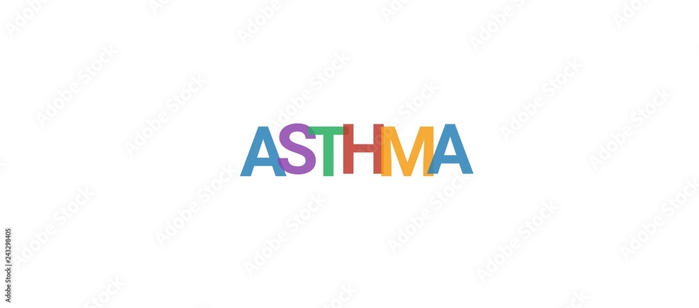 Asthma word concept Asthma word concept