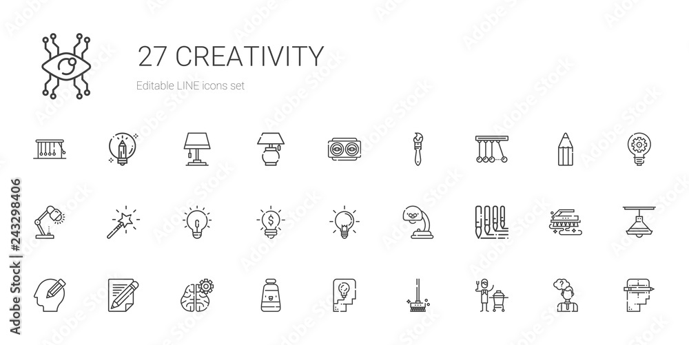 creativity icons set creativity icons set