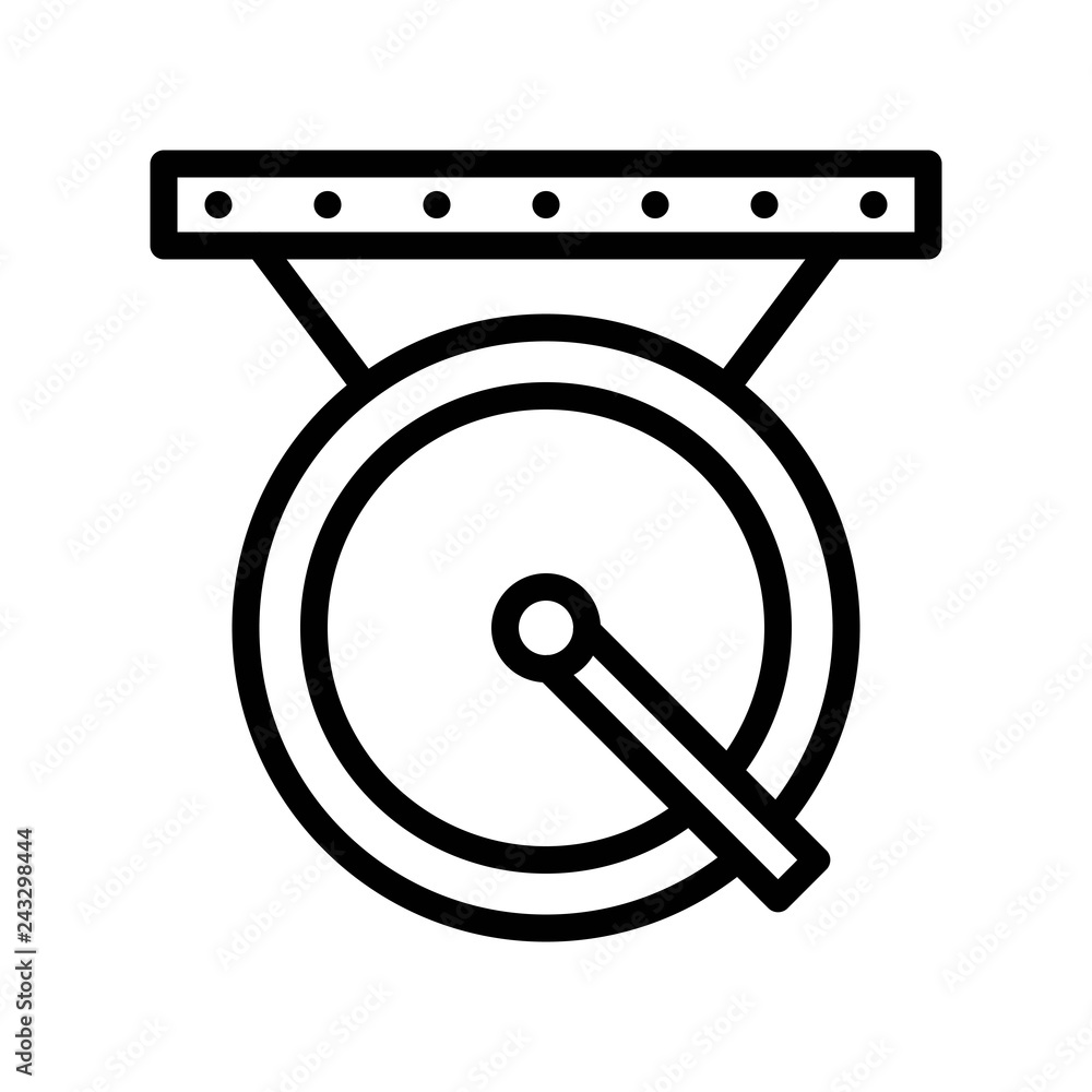 Gong vector, Chinese New Year related line style icon editable stroke Gong vector, Chinese New Year related line style icon editable stroke