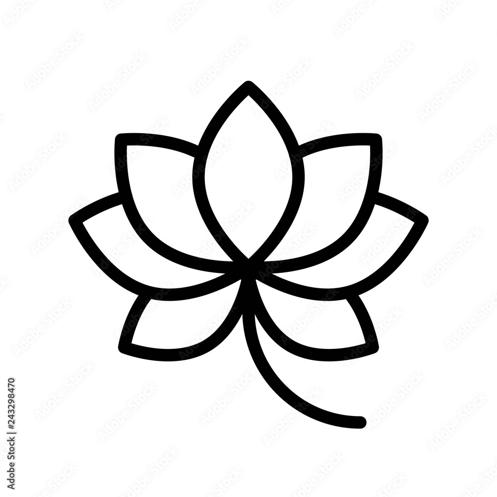 Lotus vector, Chinese New Year related line style icon editable stroke Lotus vector, Chinese New Year related line style icon editable stroke