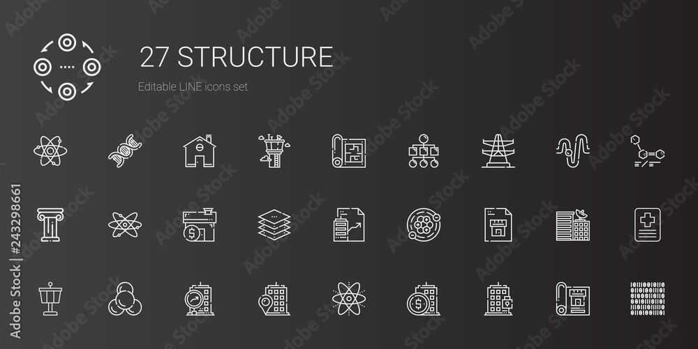 structure icons set structure icons set
