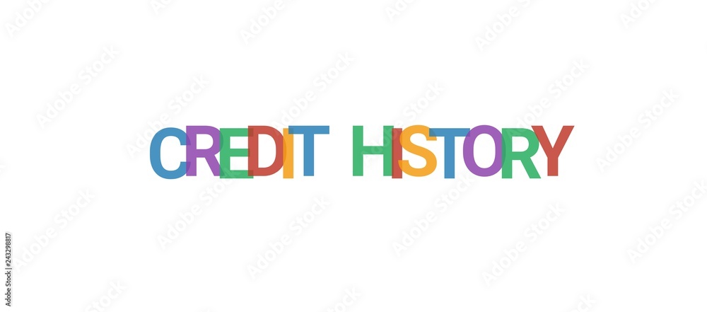 Credit history word concept