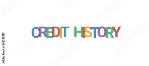 Credit history word concept