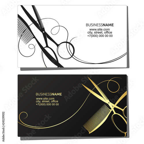 Hairdresser beauty salon business card
