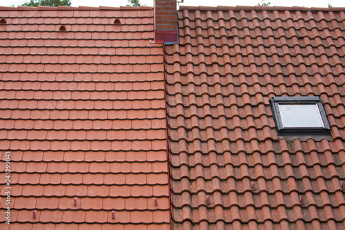 roof with red tiles