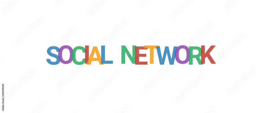 Social network word concept Social network word concept