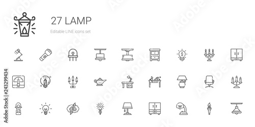 lamp icons set
