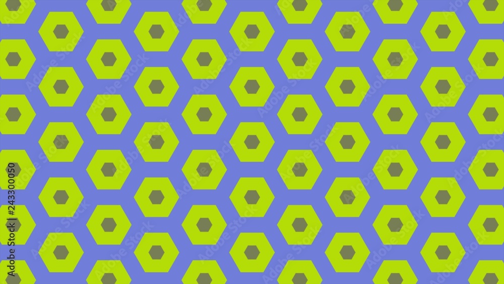 Abstract background of same color hexagon and different surrounding rings. Abstract background of same color hexagon and different surrounding rings.