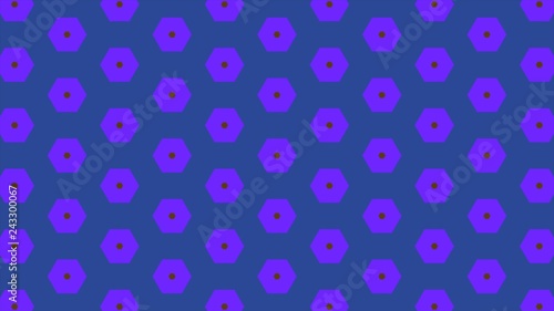 Abstract background of same color  hexagon and different surrounding rings.