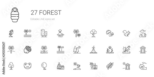forest icons set
