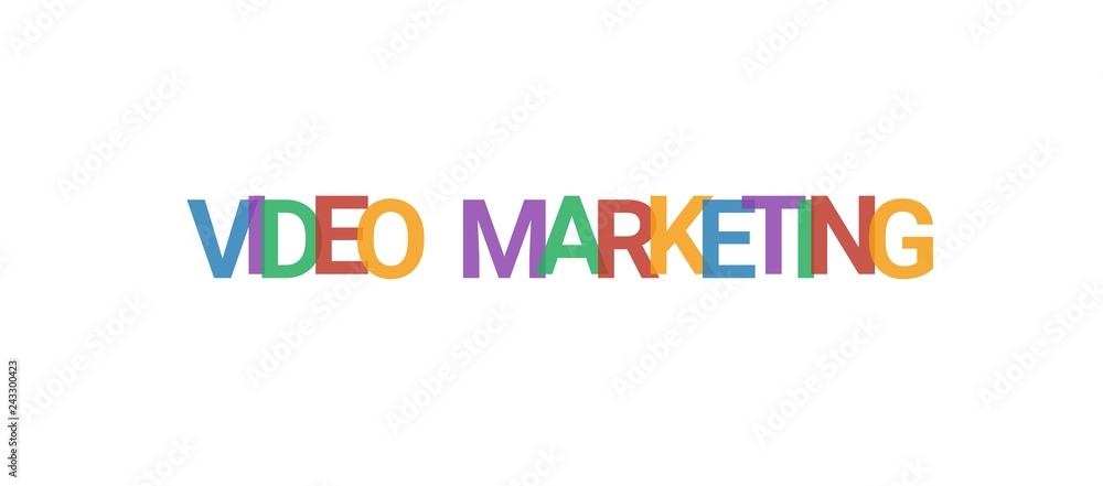 Video marketing word concept Video marketing word concept