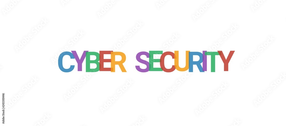 Cyber security word concept Cyber security word concept