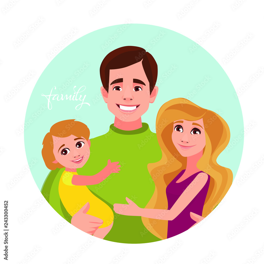 A happy family. A happy family.