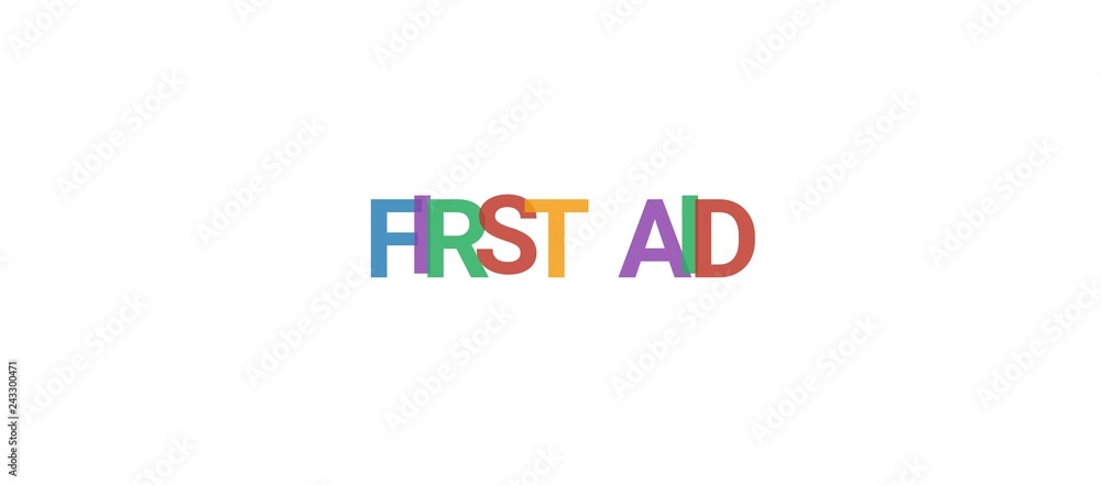 First aid word concept First aid word concept