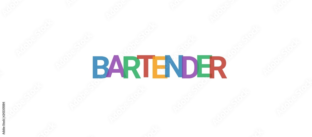 Bartender word concept Bartender word concept
