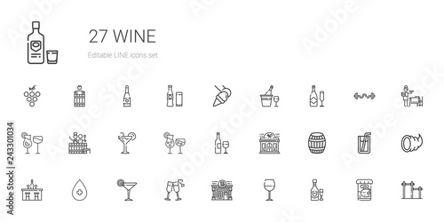 wine icons set