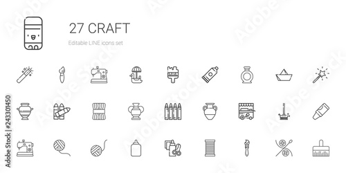 craft icons set