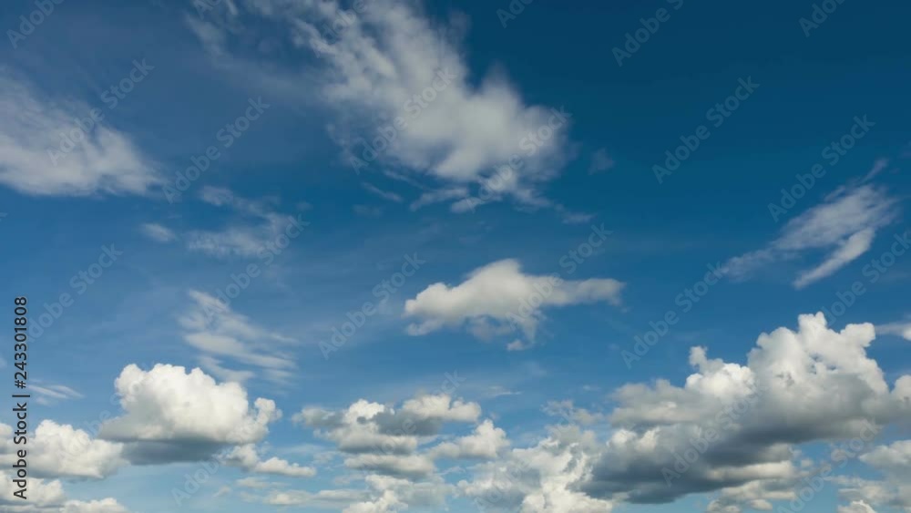 Beautiful blue sky with clouds, professional time lapse, no birds, no flicker. Beautiful blue sky with clouds, professional time lapse, no birds, no flicker.