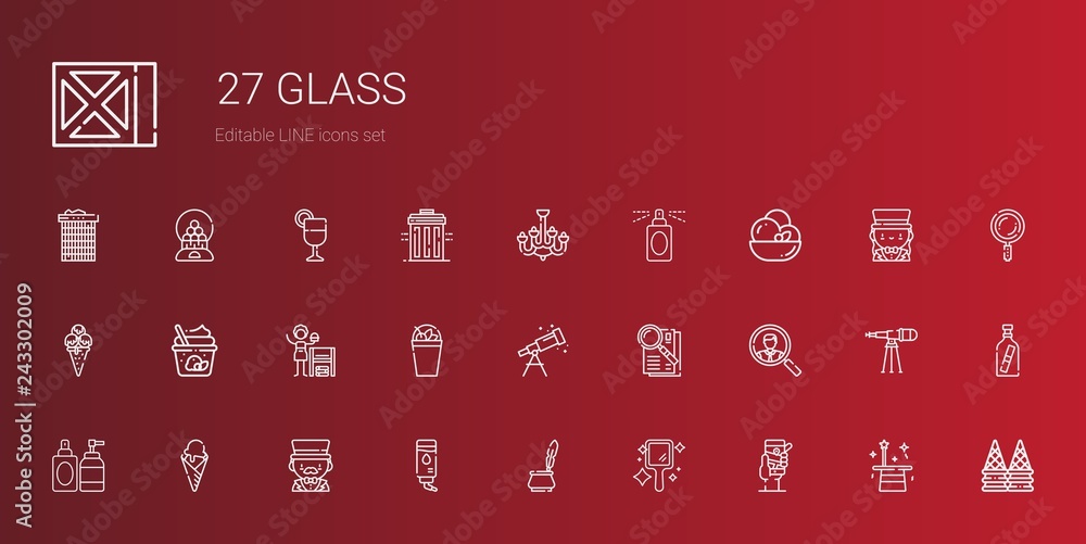 glass icons set