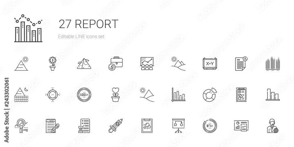 report icons set report icons set