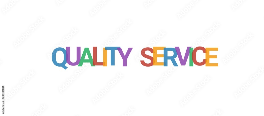Quality service word concept Quality service word concept