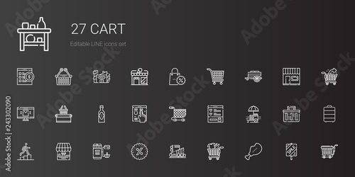 cart icons set