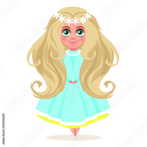 Girl with long hair.