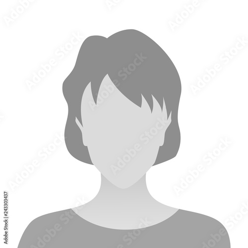 Person gray photo placeholder woman