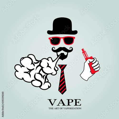 man and vape