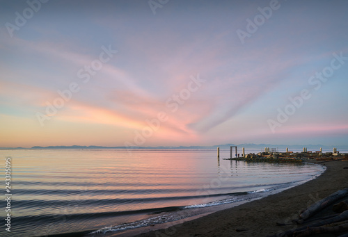 Billede på lærred Garry Point Beach Dawn