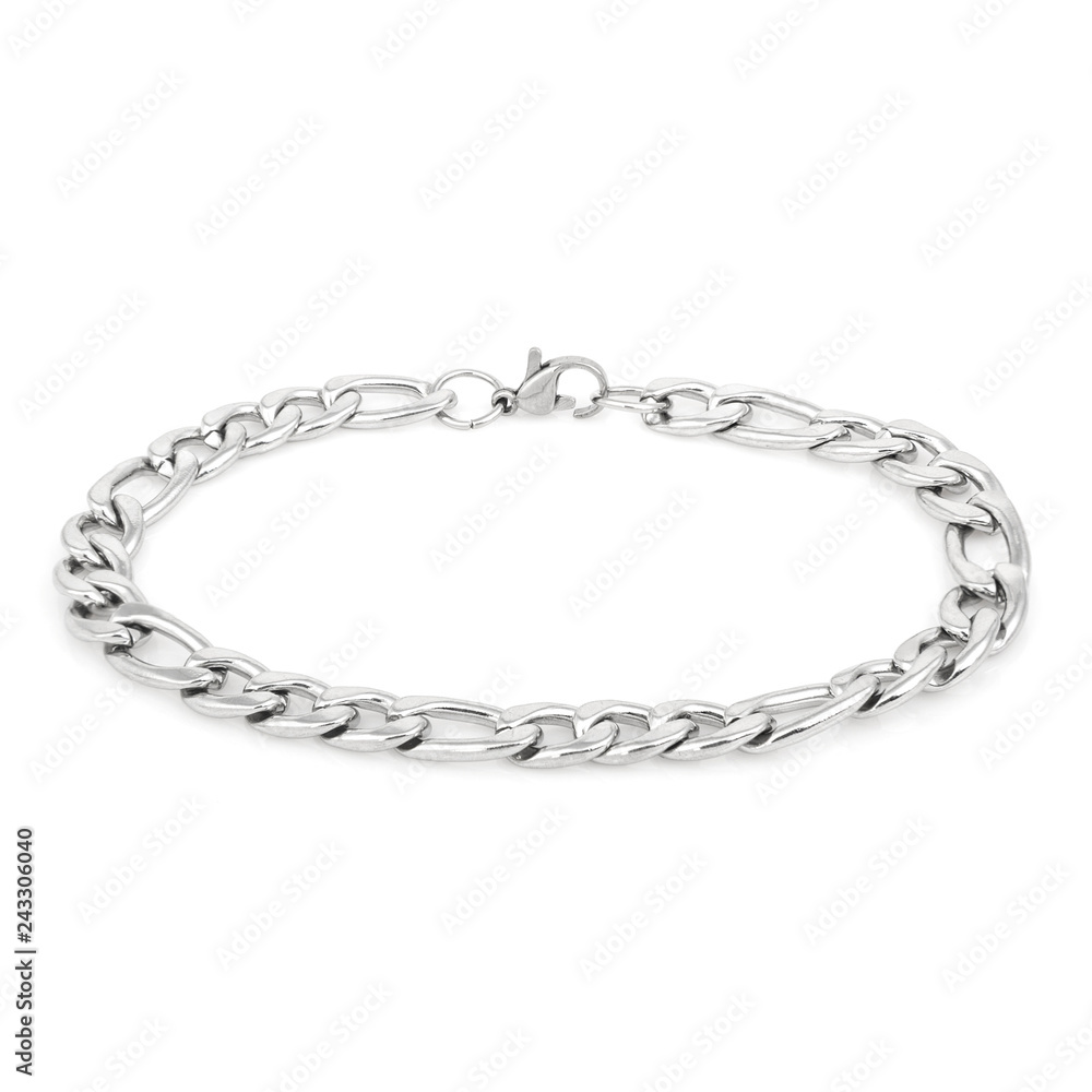 Fashion male bracelet isolated on white Fashion male bracelet isolated on white