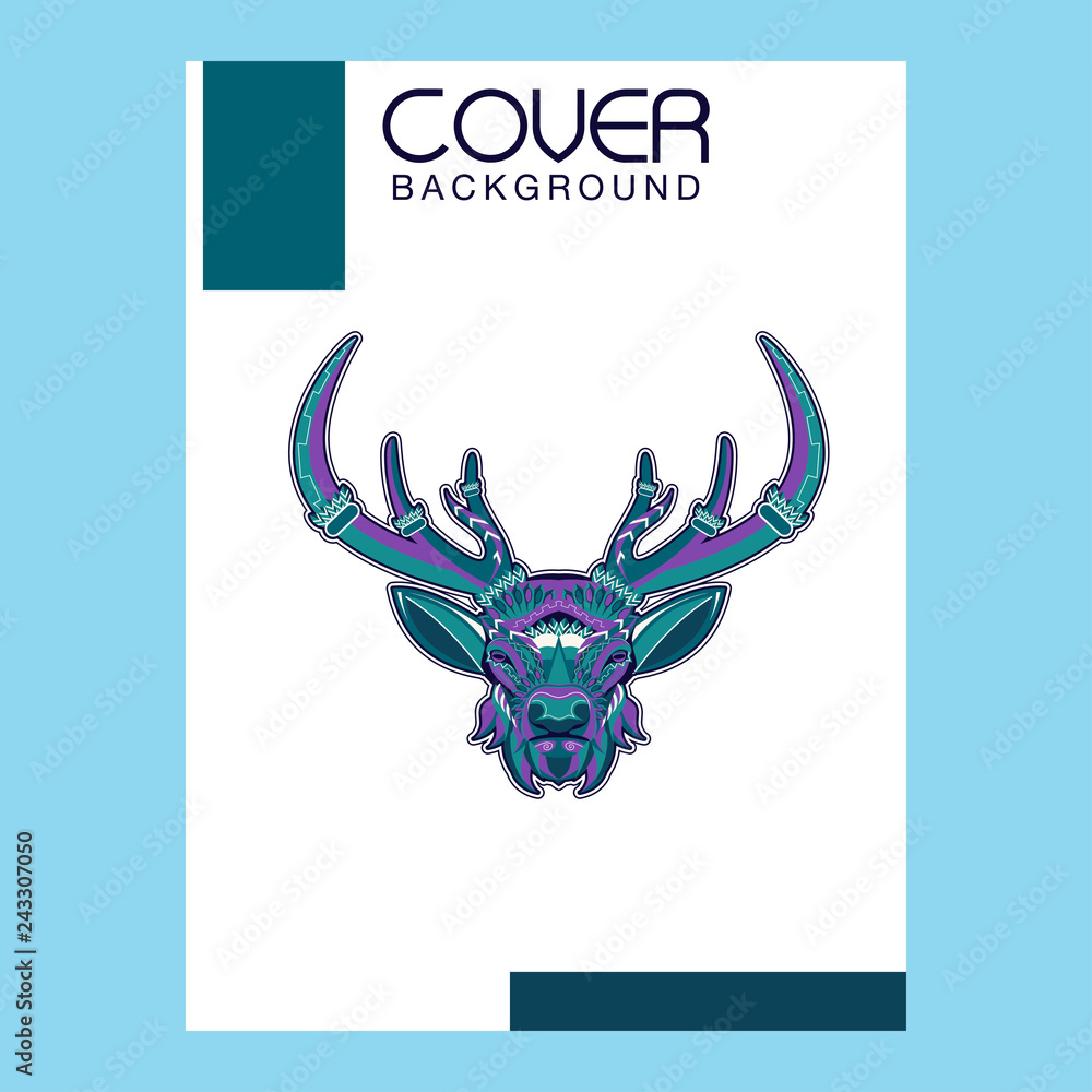 Obraz premium Deer head illustration - Vector