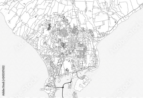 Area map of Denpasar, Indonesia