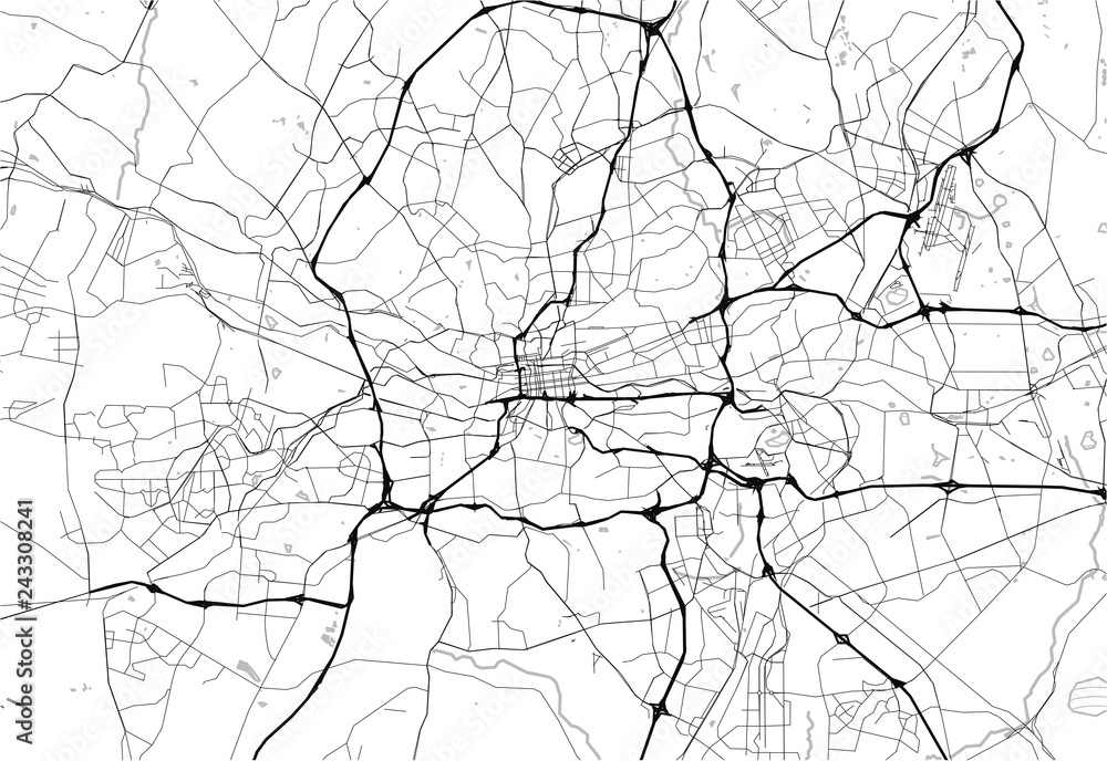 Naklejka premium Mapa obszaru Johannesburga, RPA