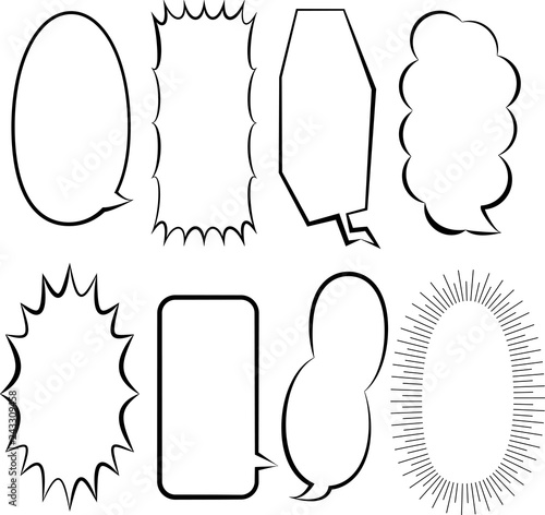 縦書き用コミックふきだし