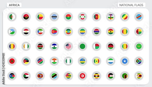 Africa national flags