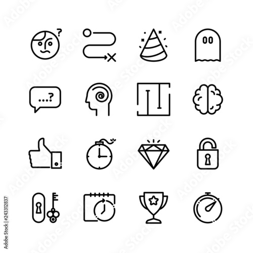 Quest and Escape room icons