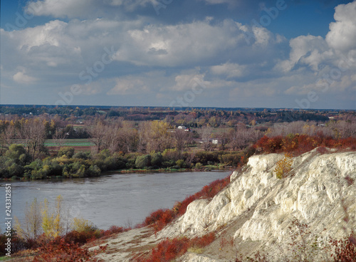 Wisla river near Piotrawin, lubelskie region, Poland photo