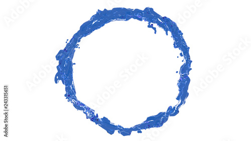Water circle isolated in white