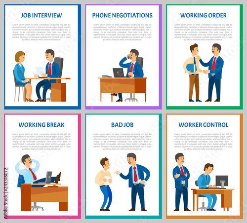 Interview Candidate Talking to Director Posters